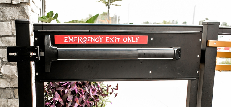 emergency push bar installation in Aventura